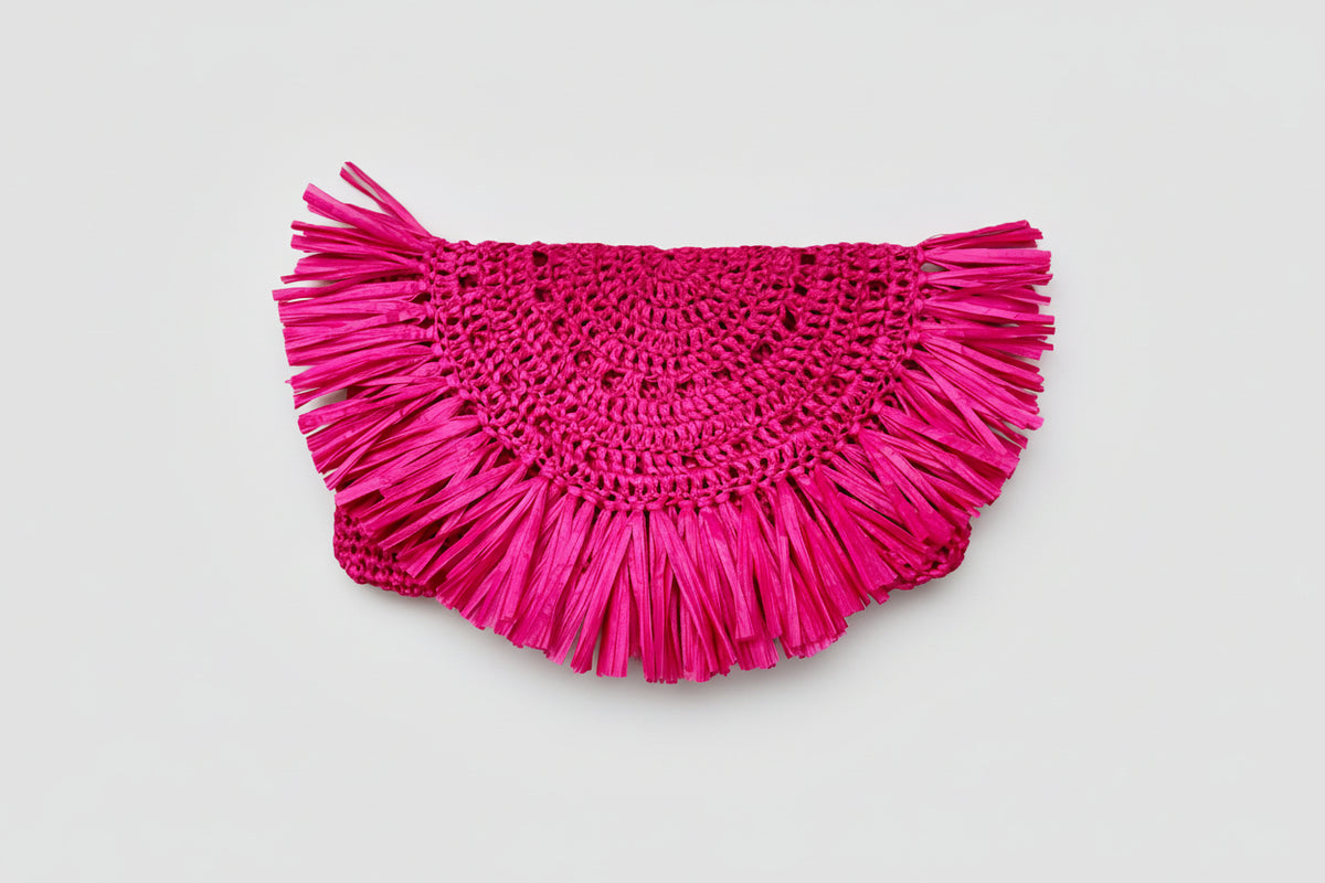 Coral pink handcrafzed hand bag
