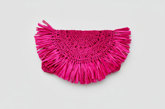 Coral pink handcrafzed hand bag