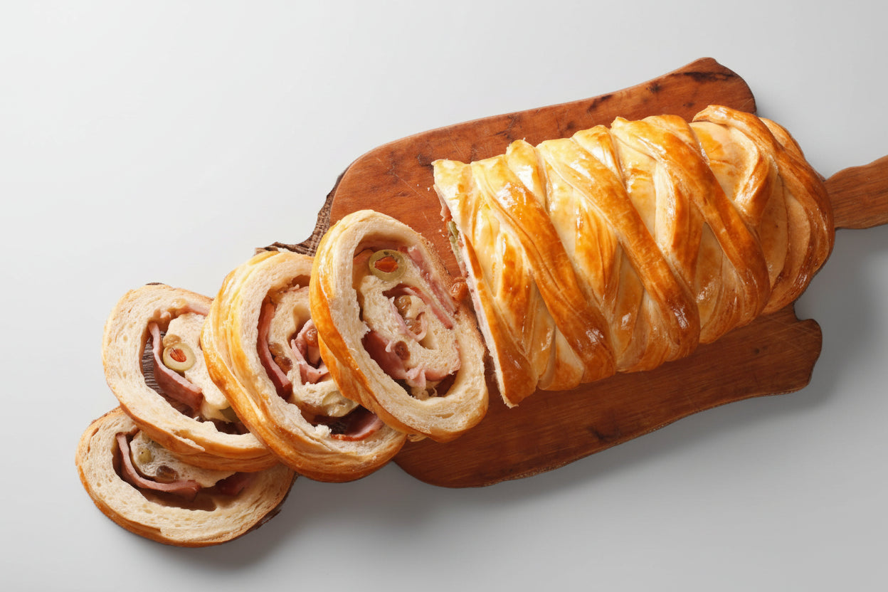 Pan de Jamon halal de hojaldre