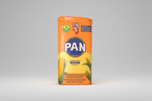Harina de maiz no GMO PAN de amarillo 1kg